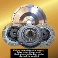 Solid Mass Flywheel Conversion Kit with 425 lb/ft Sport Dual Friction Plus+ (Paddle/Kevtek) Clutch Kit For Volkswagen Passat 1.9TDi 4 Motion AVF (2000>2005)